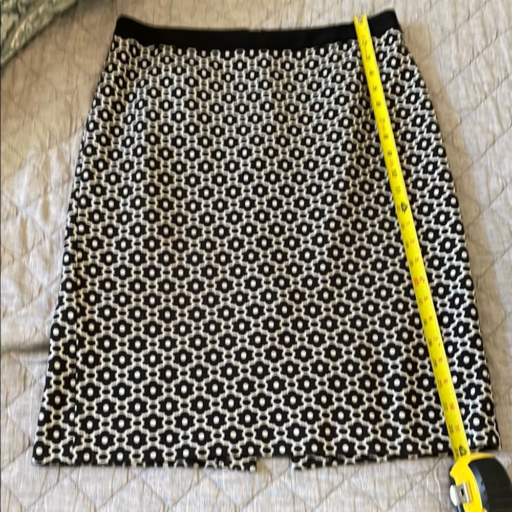 Black and White Floral Skirt